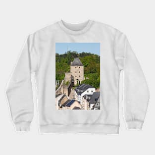 Luxembourg; City; Goal; city gate; casemates; Fortress; Dinselpuert Crewneck Sweatshirt